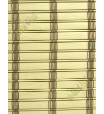 Rollup mechanism beige color with brown stripes PVC blind